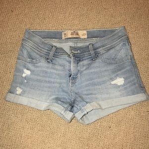 american eagle blue jean shorts